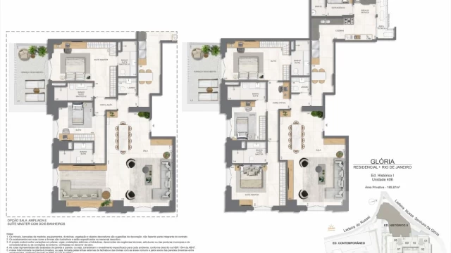 Glória Residencial plantas dos apartamentos do edifício histórico Glória Residencial plantas dos apartamentos do edifício histórico