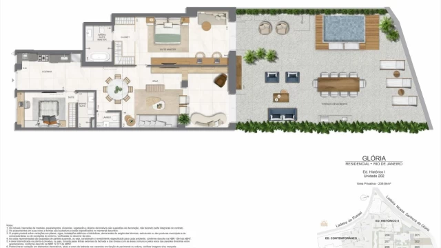 Glória Residencial plantas dos apartamentos do edifício histórico Glória Residencial plantas dos apartamentos do edifício histórico