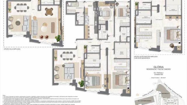 Glória Residencial plantas dos apartamentos do edifício histórico Glória Residencial plantas dos apartamentos do edifício histórico
