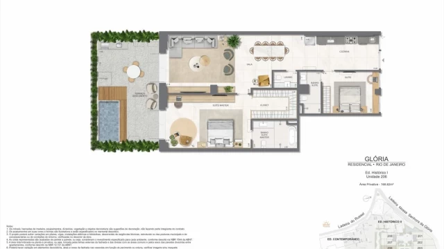 Glória Residencial plantas dos apartamentos do edifício histórico Glória Residencial plantas dos apartamentos do edifício histórico