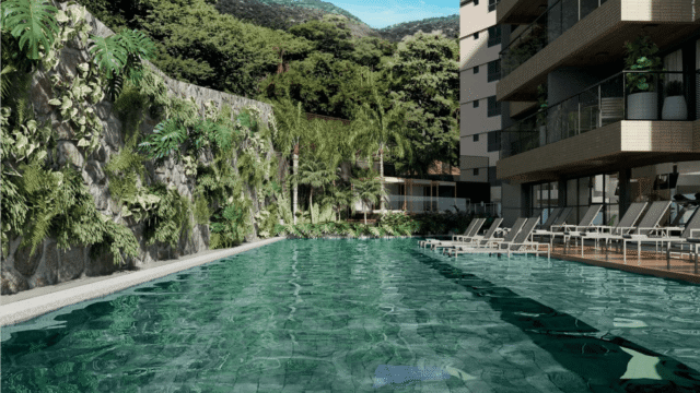 Tiê Residencial Tijuca área de lazer piscina