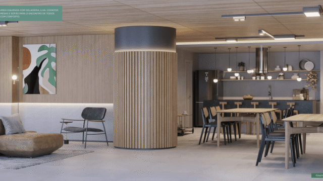 Tiê Residencial Tijuca área de lazer salão gourmet