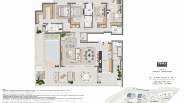 Gaea Home Resort plantas das coberturas Gaea Home Resort plantas das coberturas