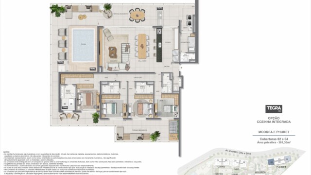 Gaea Home Resort plantas das coberturas Gaea Home Resort plantas das coberturas