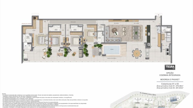 Gaea Home Resort plantas das coberturas Gaea Home Resort plantas das coberturas