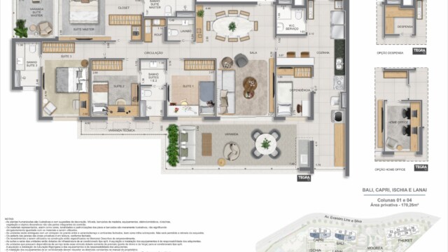 Gaea Home Resort plantas dos apartamentos Gaea Home Resort plantas dos apartamentos