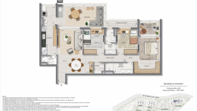 Gaea Home Resort plantas dos apartamentos Gaea Home Resort plantas dos apartamentos