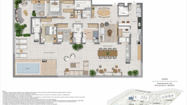 Gaea Home Resort plantas dos apartamentos garden Gaea Home Resort plantas dos apartamentos garden