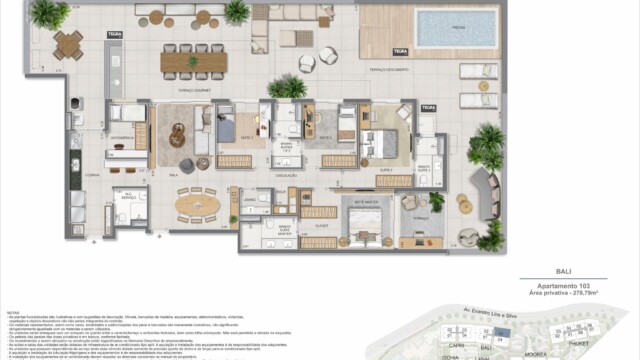 Gaea Home Resort plantas dos apartamentos garden Gaea Home Resort plantas dos apartamentos garden