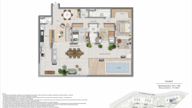 Gaea Home Resort plantas dos apartamentos garden Gaea Home Resort plantas dos apartamentos garden