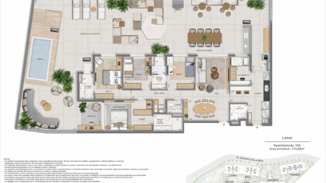 Gaea Home Resort plantas dos apartamentos garden Gaea Home Resort plantas dos apartamentos garden