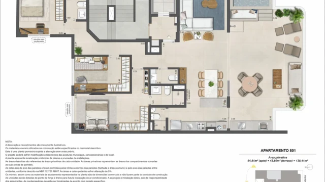 Acqua Mozak Apartamento Ipanema AP-801-Cobertura Acqua Mozak Apartamento Ipanema AP-801-Cobertura