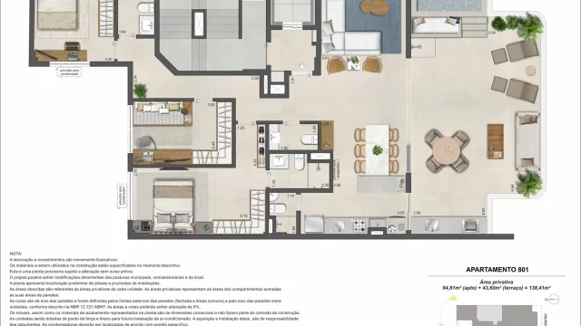 Acqua Mozak Apartamento Ipanema AP-801-Cobertura Acqua Mozak Apartamento Ipanema AP-801-Cobertura