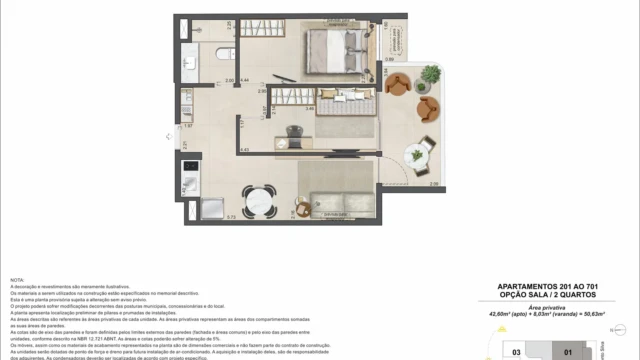 Acqua Mozak Apartamento Ipanema AP01-2-quartos-opcao-2 Acqua Mozak Apartamento Ipanema AP01-2-quartos-opcao-2