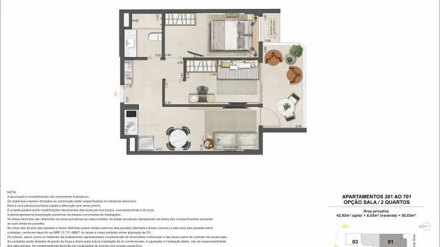 Acqua Mozak Apartamento Ipanema AP01-2-quartos-opcao-2 Acqua Mozak Apartamento Ipanema AP01-2-quartos-opcao-2