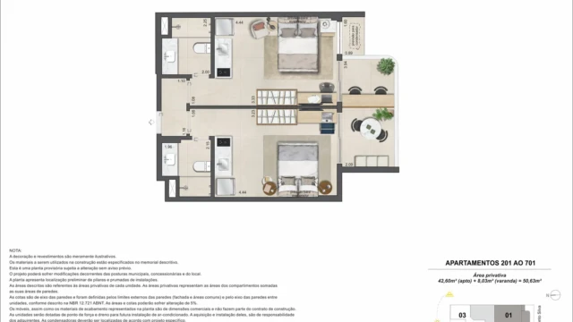 Acqua Mozak Apartamento Ipanema AP01-double-suite-opcao-1 Acqua Mozak Apartamento Ipanema AP01-double-suite-opcao-1