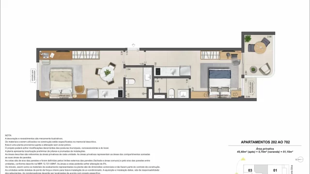 Acqua Mozak Apartamento Ipanema AP02-double-suite-opcao-1 Acqua Mozak Apartamento Ipanema AP02-double-suite-opcao-1