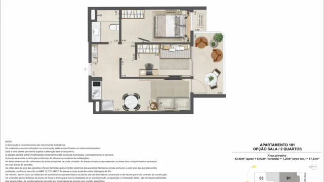 Acqua Mozak Apartamento Ipanema AP101-2-quartos-opcao-2 Acqua Mozak Apartamento Ipanema AP101-2-quartos-opcao-2