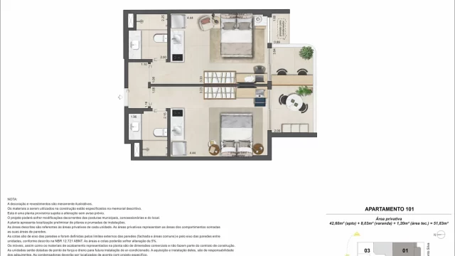 Acqua Mozak Apartamento Ipanema AP101-double-suite-opcao-1 Acqua Mozak Apartamento Ipanema AP101-double-suite-opcao-1