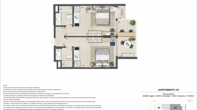 Acqua Mozak Apartamento Ipanema AP101-double-suite-opcao-1 Acqua Mozak Apartamento Ipanema AP101-double-suite-opcao-1