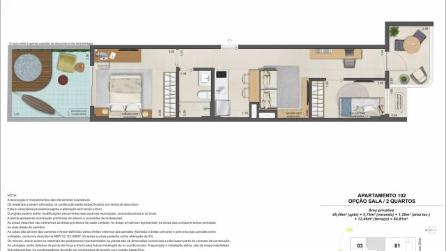 Acqua Mozak Apartamento Ipanema AP102-Garden-2-quartos-opcao-2 Acqua Mozak Apartamento Ipanema AP102-Garden-2-quartos-opcao-2