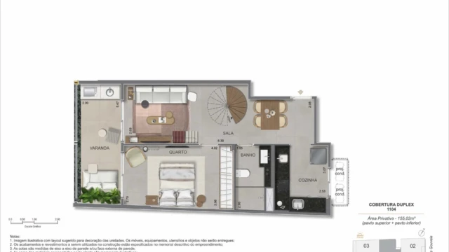 nook copacabana planta do apartamento