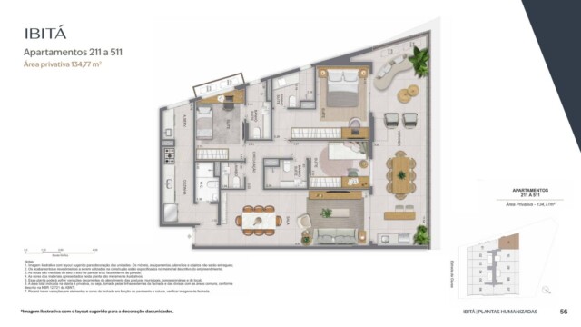 planta apartamento ibita sao conrado lancamento performance rj