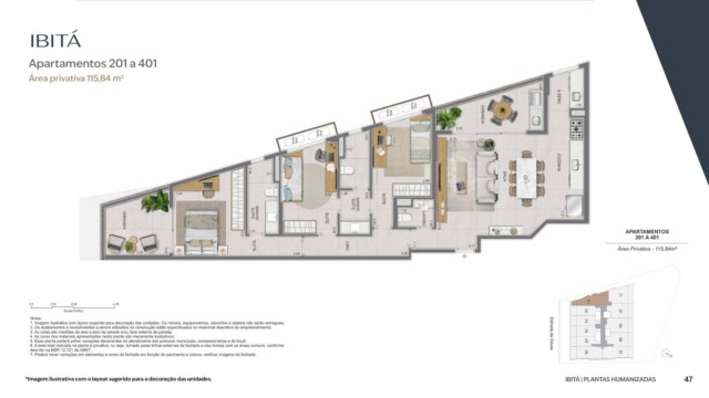 planta apartamento ibita sao conrado lancamento performance rj