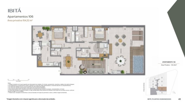 planta apartamento ibita sao conrado lancamento performance rj
