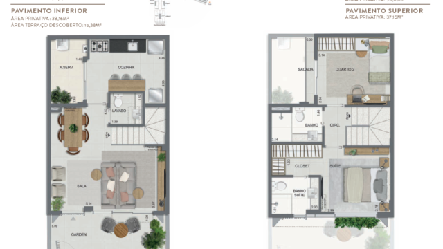 Aqua Village Residence Club planta da casa