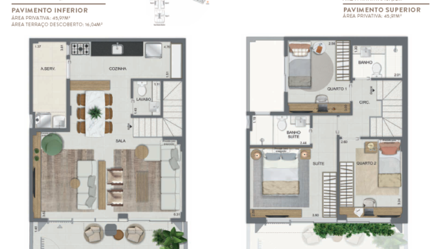 Aqua Village Residence Club planta da casa