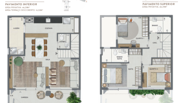 Aqua Village Residence Club planta da casa