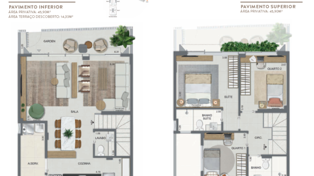 Aqua Village Residence Club planta da casa