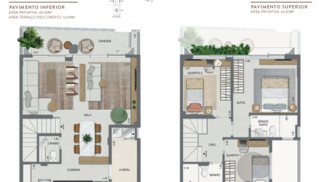 Aqua Village Residence Club planta da casa