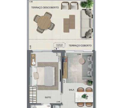Aqua Village Residence Club planta do apartamento