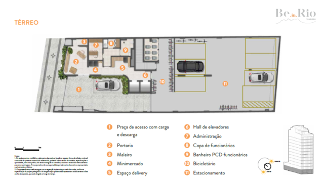 Be in Rio Tonelero Copacabana masterplan do térreo