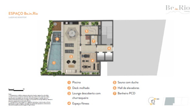 Be in Rio Tonelero Copacabana masterplan da área de lazer Be in Rio Tonelero Copacabana masterplan da área de lazer