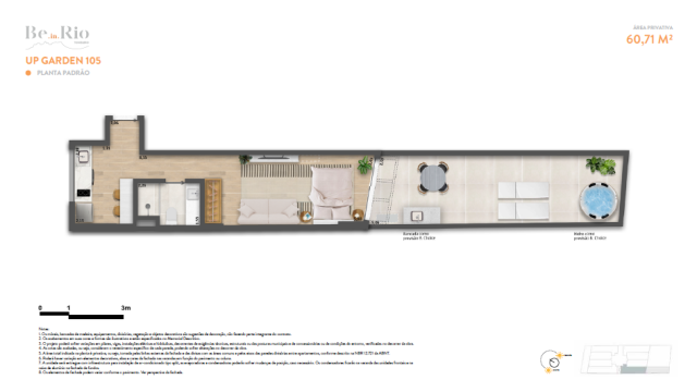 Be in Rio Tonelero Copacabana planta do apartamento Be in Rio Tonelero Copacabana planta do apartamento