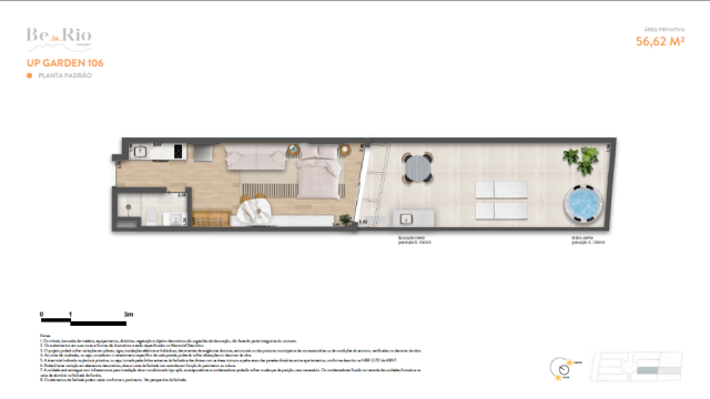 Be in Rio Tonelero Copacabana planta do apartamento Be in Rio Tonelero Copacabana planta do apartamento