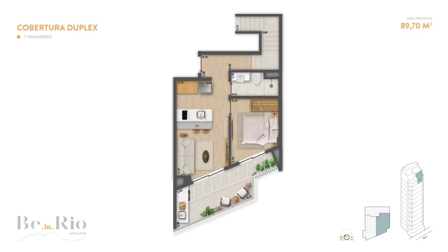 Be in rio arpoador lançamento da brix rua bulhoes de carvalho copacabana planta da cobertura duplex Be in rio arpoador lançamento da brix rua bulhoes de carvalho copacabana planta da cobertura duplex