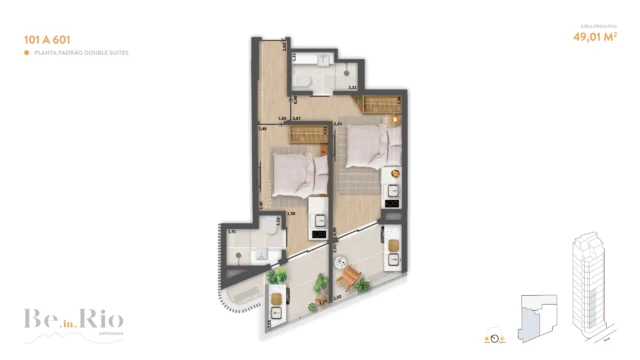 Be in rio arpoador lançamento da brix rua bulhoes de carvalho copacabana planta do apartamento