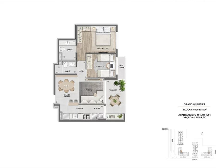 Grand Quartier Rio 2 Fase Parque Apto 2 quartos- 69m² - GQ 5.000 e 8.000 - Final 01