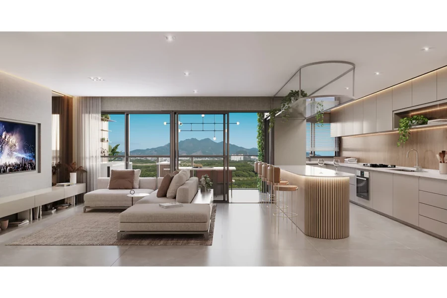 Grand Quartier Rio 2 Fase Parque Cozinha integrada - Apto 4 suítes GQ 2.000 - Finais 02, 03, 06 e 07