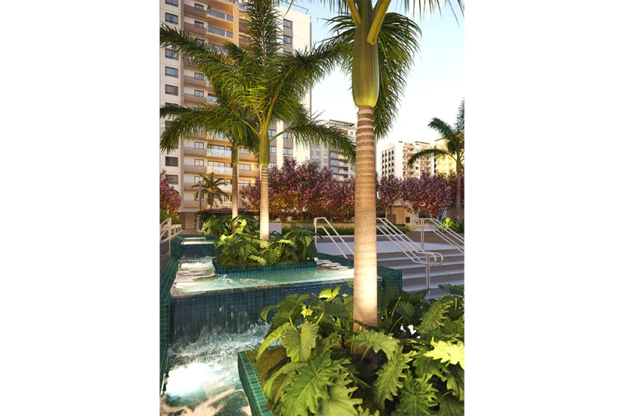 Grand Quartier Rio 2 Fase Parque área de lazer Piscina com deck molhado