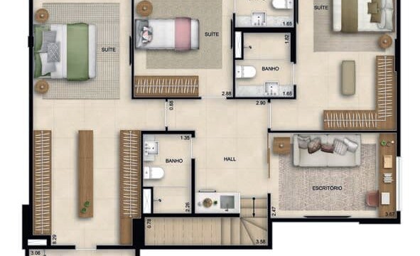 Lar 233 Reserva do Bosque plantas dos apartamentos coberturas e gardens Lar 233 Reserva do Bosque plantas dos apartamentos coberturas e gardens