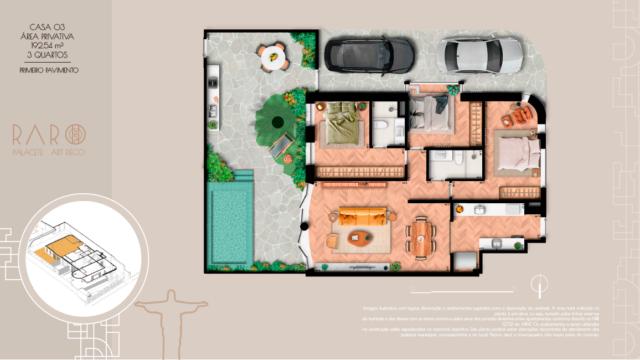 Raro Palacete Art Déco planta da casa 3 Raro Palacete Art Déco planta da casa 3