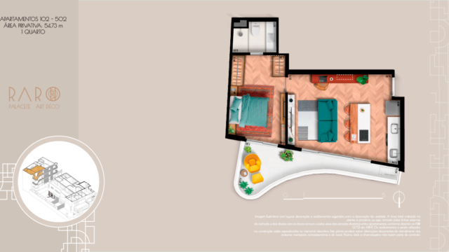 Raro Palacete Art Déco planta do apartamento Raro Palacete Art Déco planta do apartamento