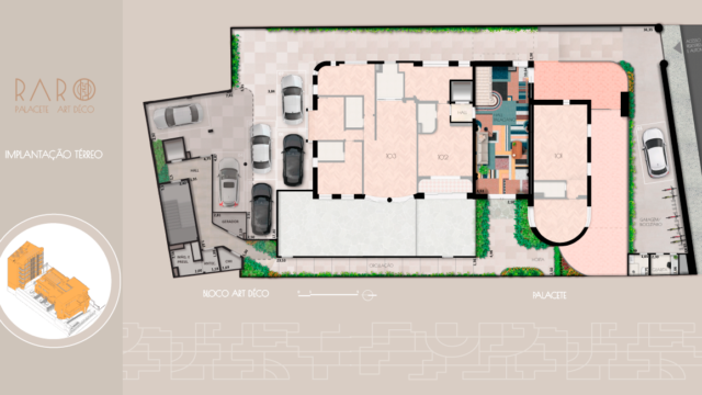 Raro Palacete Art Déco planta do térreo Raro Palacete Art Déco planta do térreo