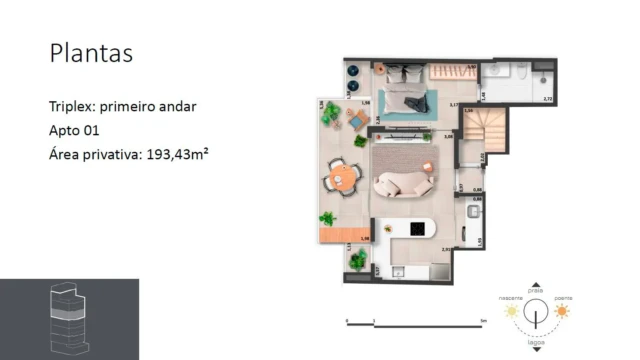 anibal 221 residencial planta da cobertura triplex em ipanema pavimento 1
