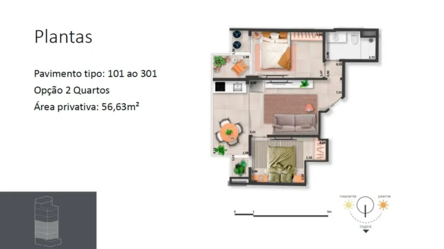 anibal 221 residencial planta do apartamento em ipanema 2 quartos